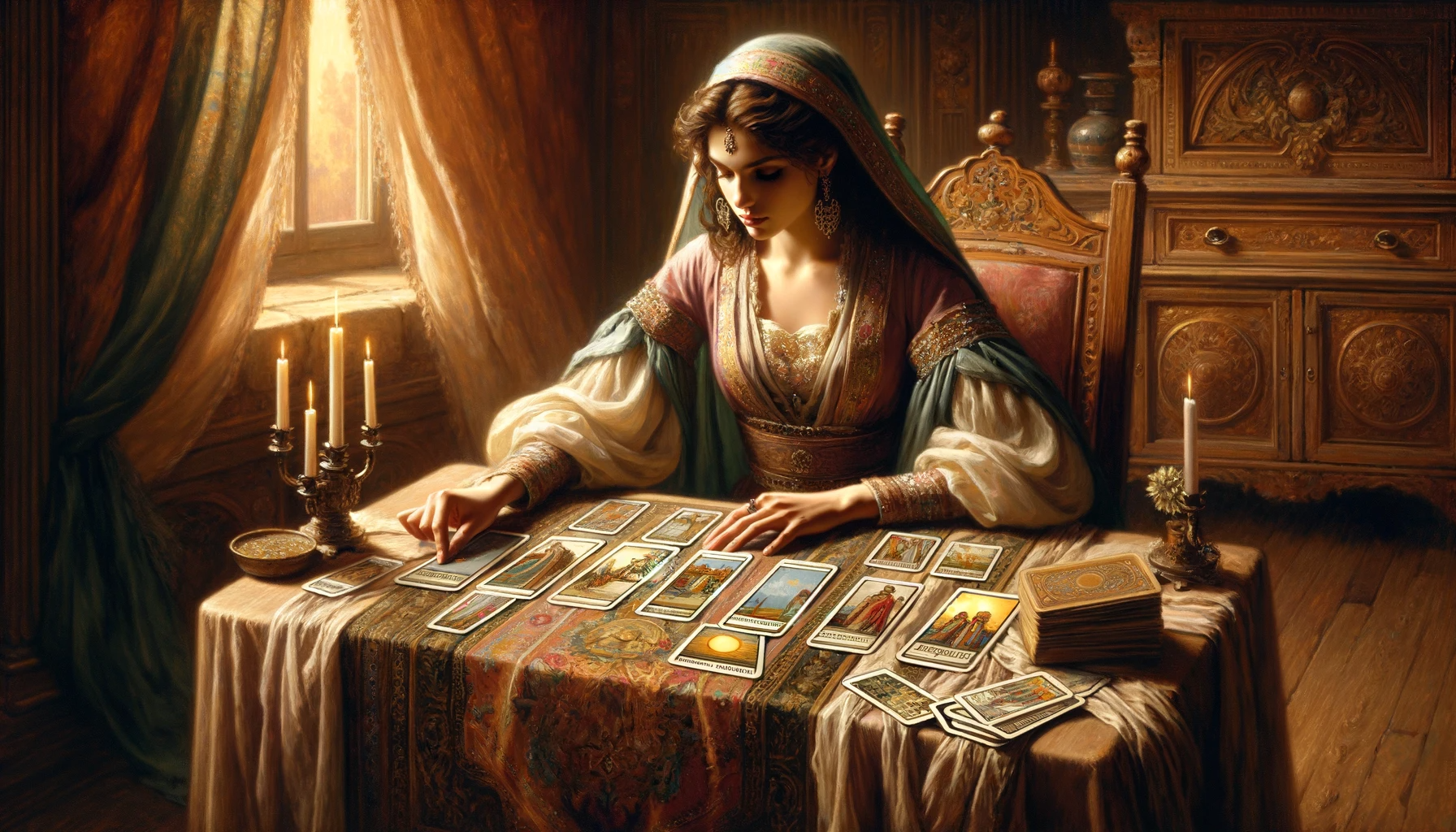 Comment utiliser l'Oracle de Belline pour un tirage en croix de 5 cartes ?